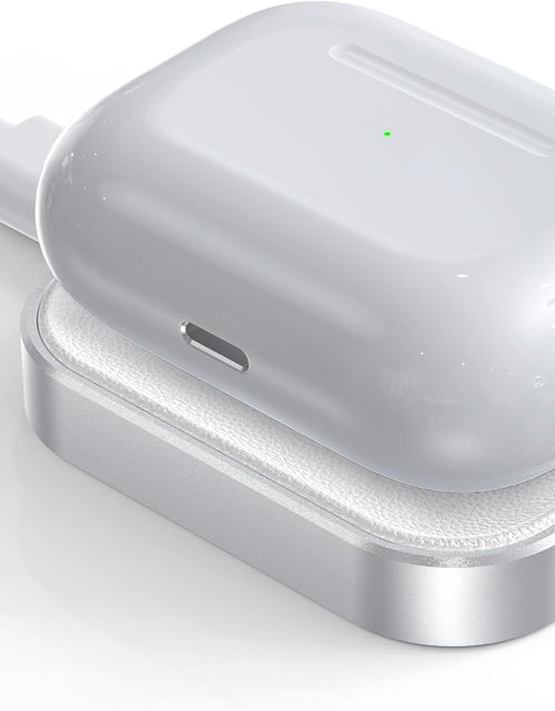 Load image into Gallery viewer, For Airpod Charger, Designed Wireless Charger for Airpods 4(Anc)/3Rd/2Nd Gen, for New Airpod Pro 3 (2025)/ 2Nd Gen, Wireless Earbuds, Slim &amp; Compact for Travel Home Office, (Silver+White)
