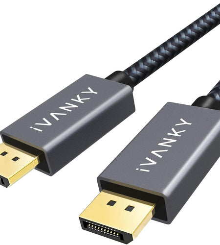 Displayport Cable 10Ft,  DP to DP Cable, [4K@60Hz, 2K@165Hz, 2K@144Hz], Gold-Plated Braided High Speed Display Port Cable 144Z 10Ft, Displayport 1.2 Cable for Gaming Monitor, TV, PC, Laptop