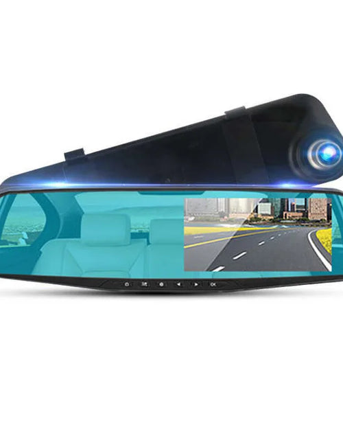 Load image into Gallery viewer, 4.3 Inch Driving Recorder Car DVR Rearview Mirror Dual Lens Car Recorder 1080P IPS Front and Rear Camera Registrar Black Box New
