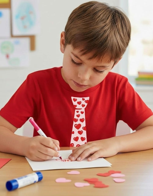 Load image into Gallery viewer, Red Hearts Tie for Valentine'S Day Love Youth Kids T-Shirt
