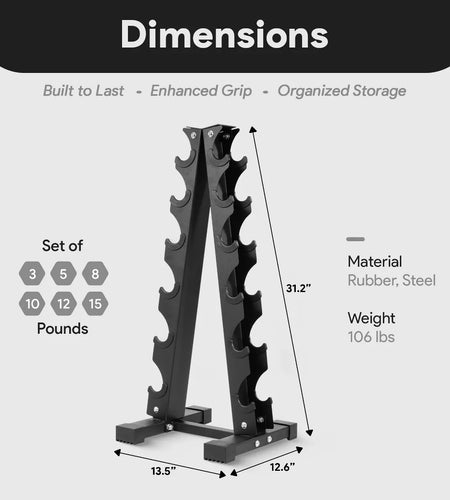 Balancefrom Fitness 110 Pound Neoprene Coated Cast Iron Dumbbell X Elite Exercise Workout Set with Stand, 10 Pairs of 1 to 10 Pound Weights, Black