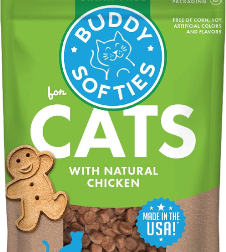 Grain Free Cat Treats, Soft & Chewy, No Added Gluten, Wheat, Corn or Soy