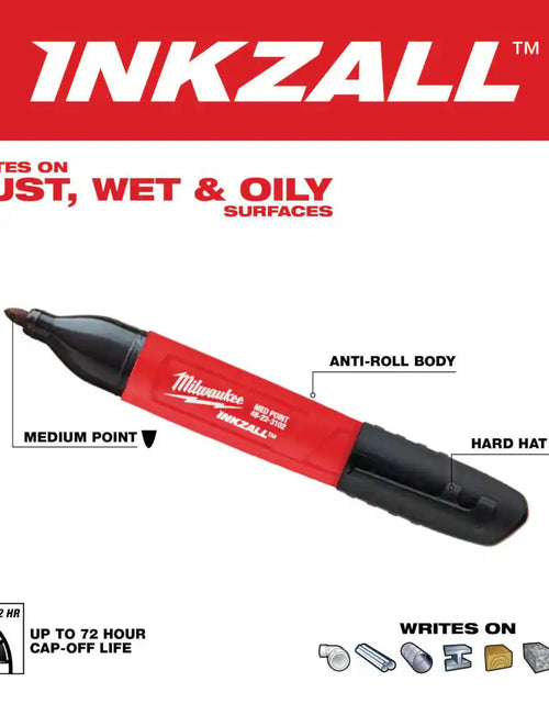 Load image into Gallery viewer, INKZALL Black Medium Point Jobsite Permanent Marker (2-Pack)
