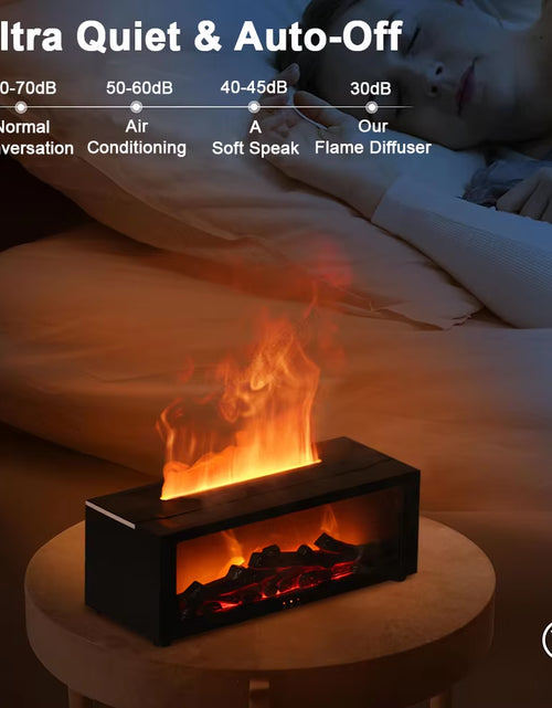 Load image into Gallery viewer, Air Humidifier Essential Oils Humidifiers Home Aroma Humidifier Flame Automatic Fragrance Diffuser with LED Light Remote Control
