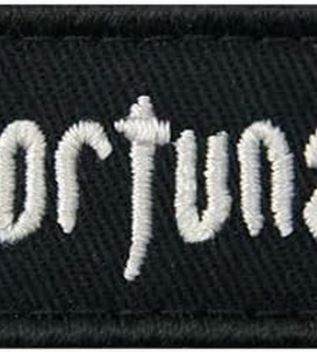Fortis Fortuna Adiuvat Fortune Favors the Brave Morale Tactical Patch Embroidered Applique Fastener Hook & Loop Emblem