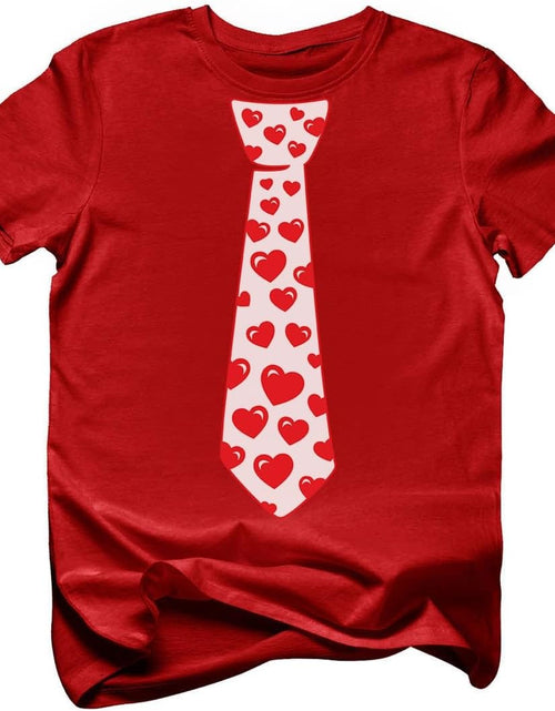 Load image into Gallery viewer, Red Hearts Tie for Valentine'S Day Love Youth Kids T-Shirt
