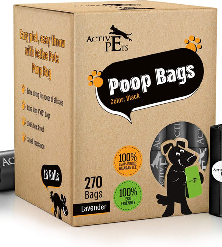 Dog Poop Bag, Extra Thick Dog Waste Bags, Leak-Proof Dog Bags for Poop, Easy-Tear Dog Poop Bags, Strong Doggy Poop Bags, Lavender-Scented Dog Waste Bags Eco-Friendly Doggie Bags for Poop